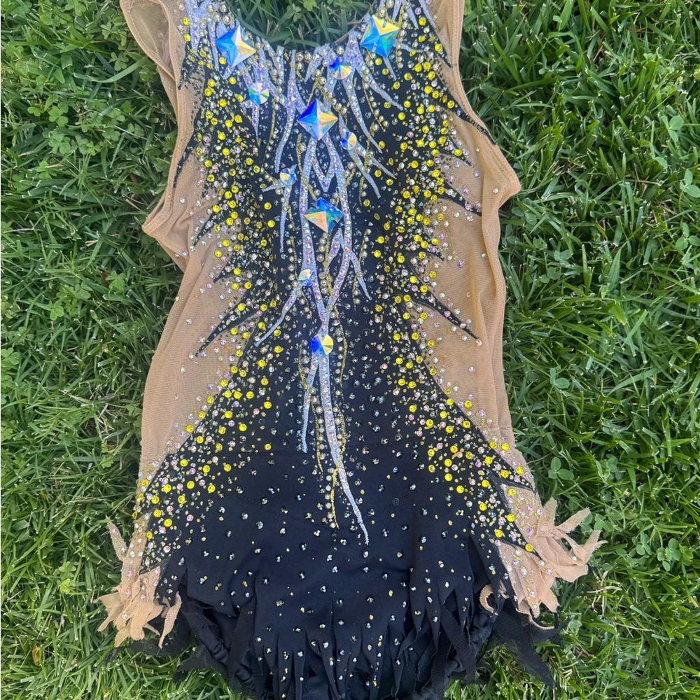 Rhythmic gymnastics Swarovski Crystals Rhinestone Performance Leotard